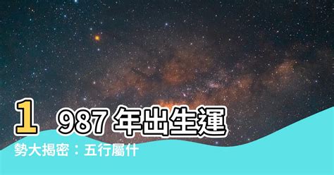 1987年屬什麼|1987年出生是什麼命？